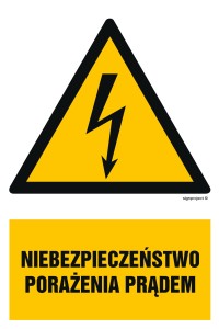 HA031 Niebezpieczeństwo porażenia prądem