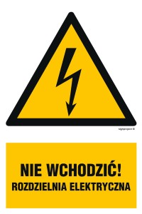 HA030 Nie wchodzić! Rozdzielnia Elektryczna