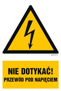 HA023 Nie dotykać przewodów pod napięciem