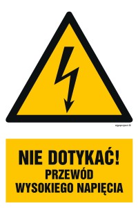 HA021 Nie dotykać przewód wysokiego napięcia