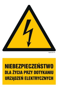 HA006 Niebezpieczeństwo dla życia przy dotykaniu urządzeń elektrycznych