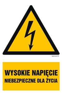 HA004 Wysokie napięcie niebezpieczne dla życia