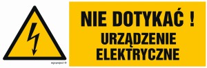 HB001 Nie dotykać! Urządzenie elektryczne