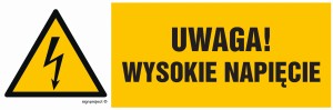 HB016 Uwaga wysokie napięcie
