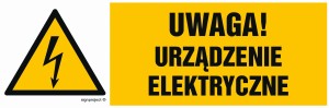 HB020 Uwaga urządzenie elektryczne