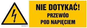 HB021 Nie dotykać przewód pod napięciem