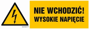 HB024 Nie wchodzić wysokie napięcie