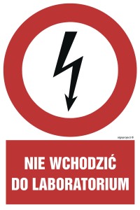 HC012 Nie wchodzić do laboratorium