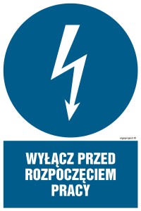 HE002 Wyłącz przed rozpoczęciem pracy