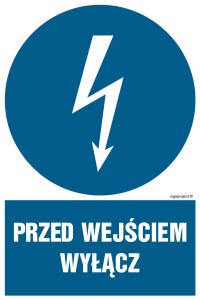 HE003 Przed wejściem wyłącz