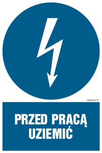 HE005 Przed pracą uziemić