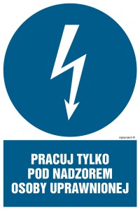 HE010 Pracuj tylko pod nadzorem osoby uprawnionej