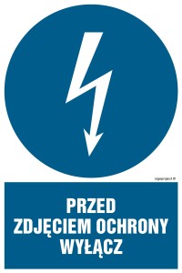 HE014 Przed zdjęciem ochrony wyłącz