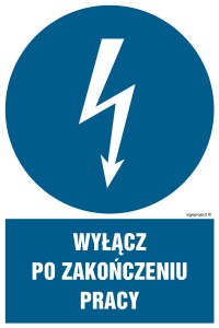 HE017 Wyłącz po zakończeniu pracy