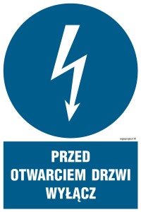 HE019 Przed otwarciem drzwi wyłącz