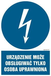 HE020 Urządzenie może obsługiwać tylko osoba uprawniona