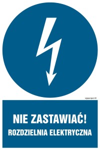 HE021 Nie zastawiać rozdzielnia elektryczna