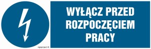 HF002 Wyłącz przed rozpoczęciem pracy