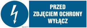 HF014 Przed zdjęciem ochrony wyłącz
