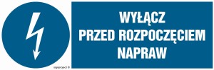 HF018 Wyłącz przed rozpoczęciem napraw