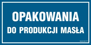 ND022 Opakowania do produkcji masła