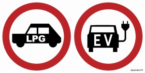 ND065 Zakaz wjazdu pojazdów napędzanych LPG i elektrycznych