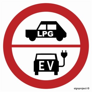 ND067 Zakaz wjazdu pojazdów napędzanych LPG i elektrycznych
