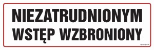 NC002 Niezatrudnionym wstęp wzbroniony