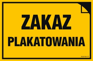 NC116 Zakaz plakatowania