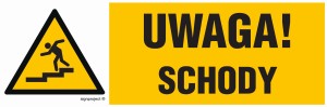 NC119 Uwaga schody - lewostronny