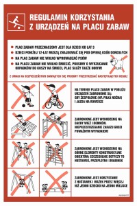 NE001 Regulamin korzystania z urządzeń na placu zabaw