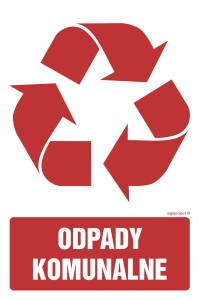 OD101 Etykieta na pojemniki na odpady  Odpady komunalne