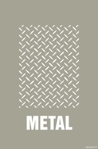 OD109 Etykieta na pojemniki na odpady Metal