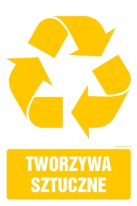 OD115 Etykieta na pojemniki na odpady  Tworzywa sztuczne