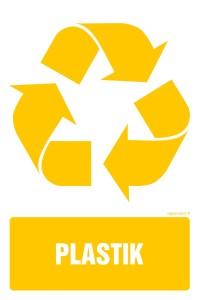 OD116 Etykieta na pojemniki na odpady  Plastik