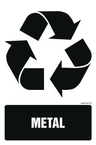 OD118 Etykieta na pojemniki na odpady  Metal