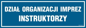 PA041 Dział organizacji imprez Instruktorzy