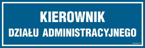 PA107 Kierownik działu administracyjnego