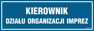 PA108 Kierownik działu organizacji imprez