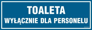 PA316 Toaleta wyłącznie dla personelu