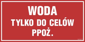 PA500 Woda tylko do celów przeciwpożarowych