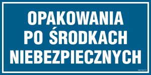 PA536 Opakowania po środkach niebezpiecznych