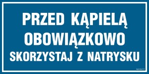 PA544 Przed kąpielą skorzystaj z natrysku
