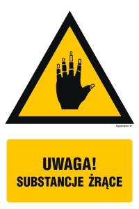 JA010 Ostrzeżenie przed substancjami żrącymi