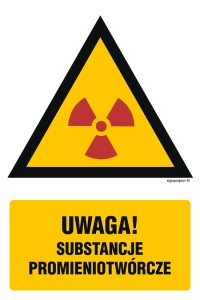 JA013 Ostrzeżenie przed substancjami promieniotwórczymi