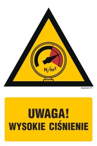 JA014 Ostrzeżenie przed wysokim ciśnieniem