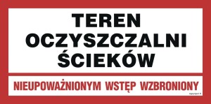 JD031 Teren oczyszczalni ścieków. Nieupoważnionym wstęp wzbroniony