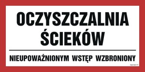 JD044 Oczyszczalnia ścieków. Nieupoważnionym wstęp wzbroniony