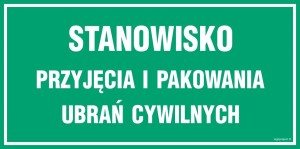 JE020 Stanowisko przyjęcia i pakowania ubrań cywilnych