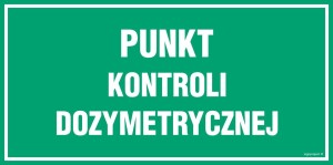 JE021 Punkt kontroli dozymetrycznej